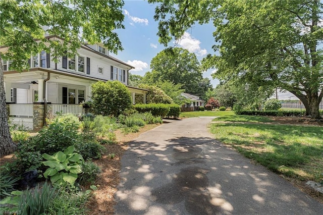 3054 Country Club Rd, Winston-Salem, NC 27104 - view of property exterior with asphalt driveway and covered porch