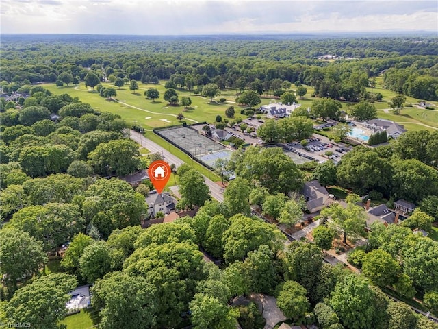 3054 Country Club Rd, Winston-Salem, NC 27104 - bird's eye view of a heavily wooded area and a local golf course
