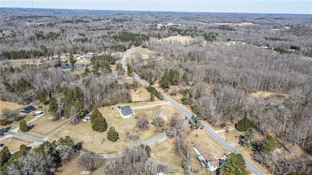 bird's eye view with a rural view