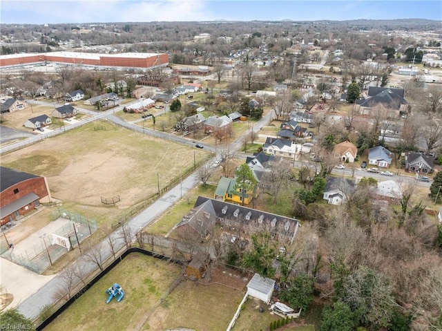 aerial view with a residential view