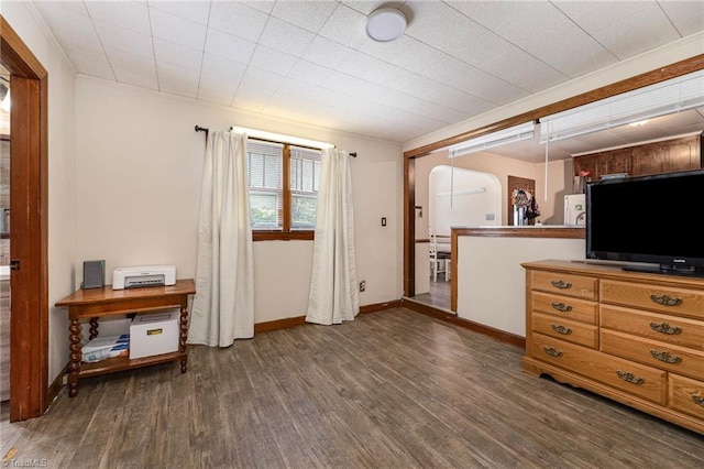 356 Davie Academy Rd, Mocksville, NC 27028 - bedroom with dark wood-style floors