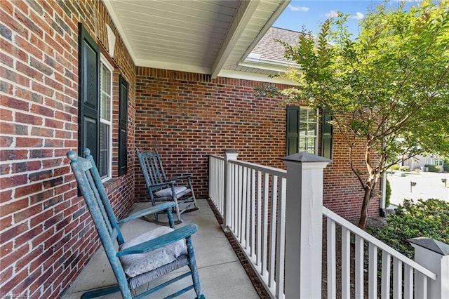 balcony with covered porch