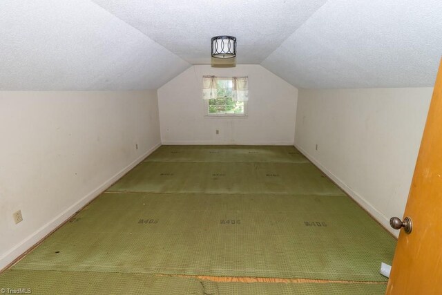 4984 US Highway 220, Asheboro, NC 27205 - bonus room featuring carpet, lofted ceiling, baseboards, and a textured ceiling