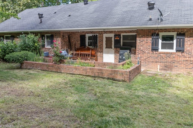 4984 US Highway 220, Asheboro, NC 27205 - back of house with brick siding, a lawn, and a shingled roof
