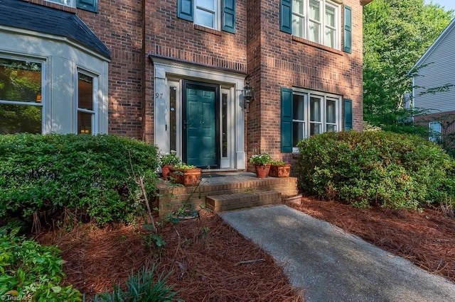 97 Shadylawn Dr, Winston-Salem, NC 27104 - view of exterior entry featuring brick siding