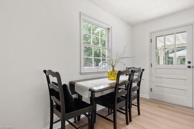 317 Benbow Dr, East Bend, NC 27018 - dining space with light wood-type flooring and baseboards