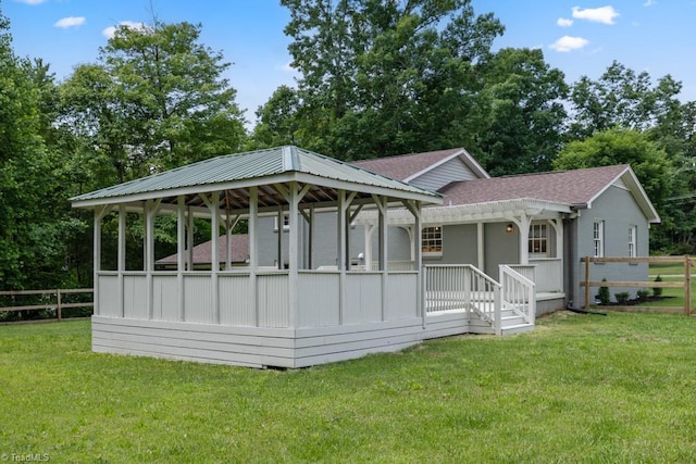317 Benbow Dr, East Bend, NC 27018 - back of house with a shingled roof