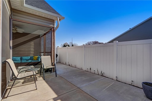 view of patio / terrace featuring an outdoor hangout area