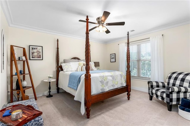 3303 Tanner Ct, Summerfield, NC 27358 - bedroom featuring baseboards, ornamental molding, and carpet floors