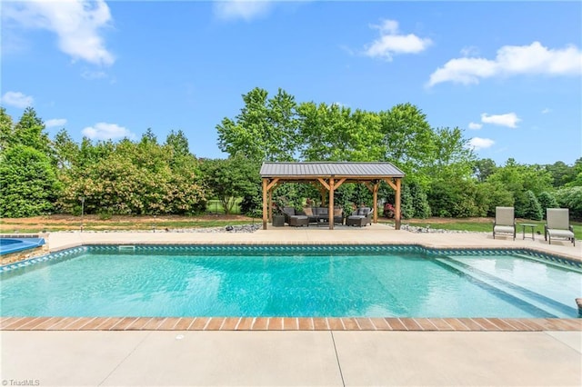 3303 Tanner Ct, Summerfield, NC 27358 - pool with a patio and a gazebo