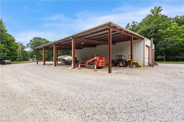 view of outdoor structure with a carport