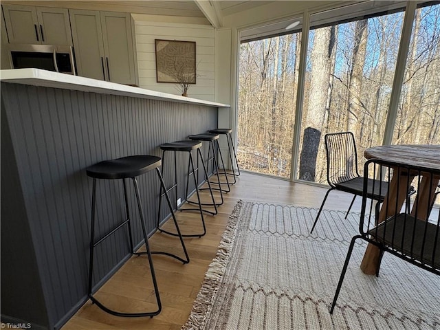 view of sunroom