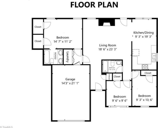 5423 Whitley Way, Greensboro, NC 27407 - view of property floor plan