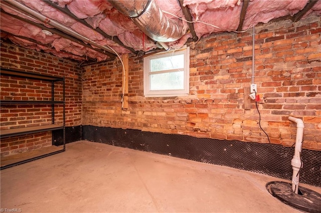 229 Orchard St, Mount Airy, NC 27030 - basement with brick wall