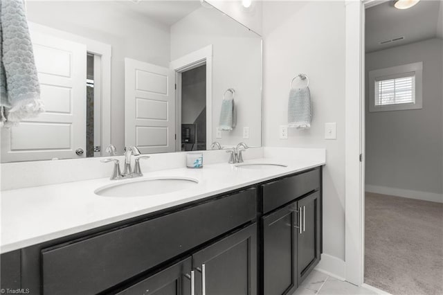 bathroom with vanity