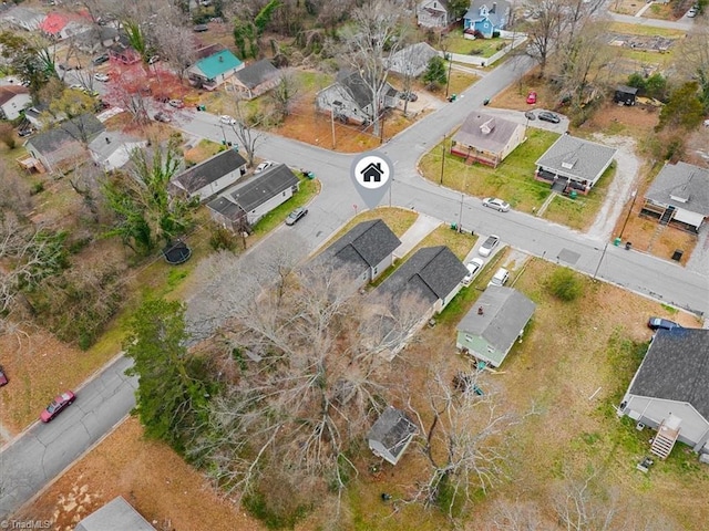 aerial view featuring a residential view