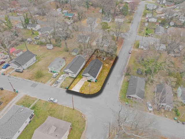 drone / aerial view with a residential view