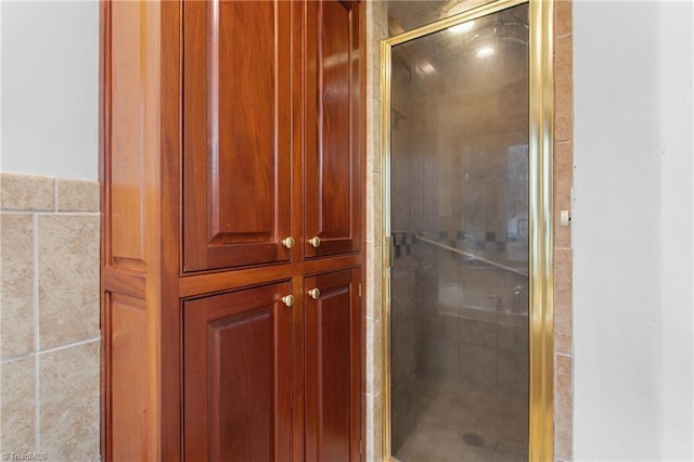 bathroom with an enclosed shower