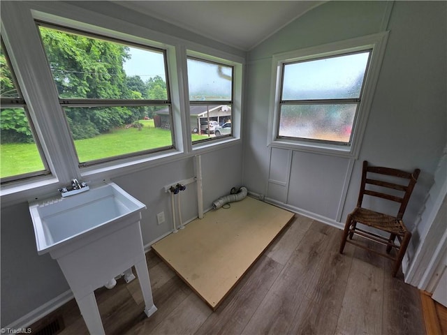 117 Hillcrest St, Jonesville, NC 28642 - unfurnished sunroom with vaulted ceiling