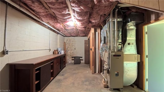 3128 Burke Mill Ct, Winston-Salem, NC 27103 - unfinished below grade area featuring heating unit