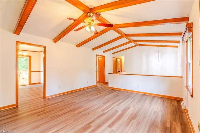 163 Ruth Ct, Winston-Salem, NC 27127 - unfurnished living room featuring light wood-type flooring, baseboards, and ceiling fan