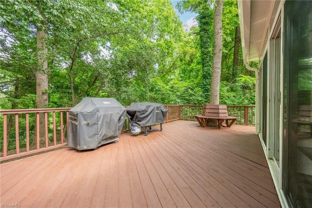 1315 Waybridge Ln, Winston-Salem, NC 27103 - wooden deck featuring a grill