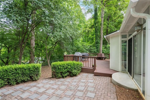 1315 Waybridge Ln, Winston-Salem, NC 27103 - view of patio / terrace with a wooden deck
