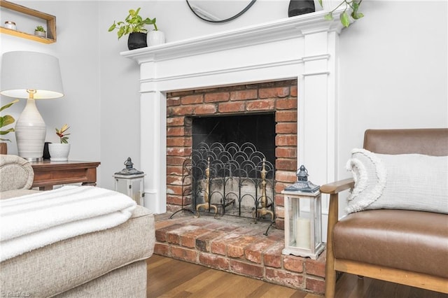 1315 Waybridge Ln, Winston-Salem, NC 27103 - bedroom with wood finished floors and a brick fireplace