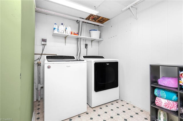 1315 Waybridge Ln, Winston-Salem, NC 27103 - laundry room with washer and dryer and light floors