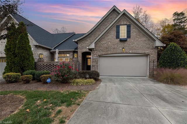 view of front of home featuring a garage