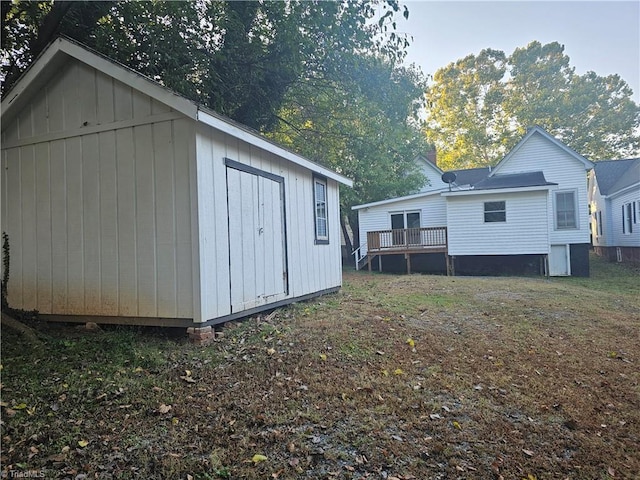 view of shed
