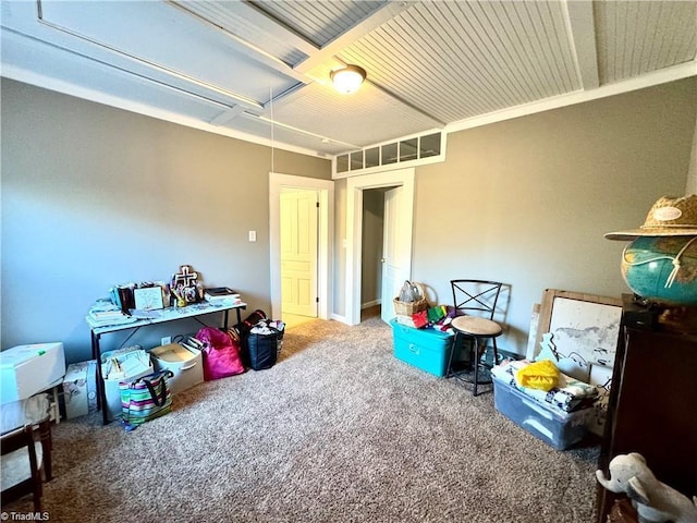327 S Carolina Ave, Boonville, NC 27011 - recreation room with attic access and carpet