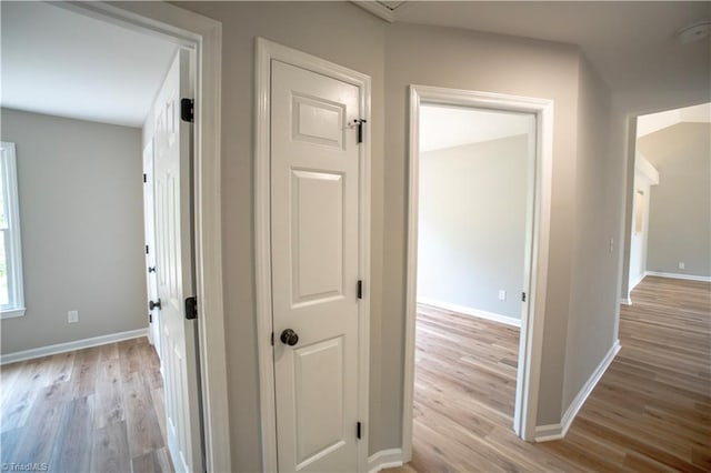 9048 Jefferson Woods Dr, King, NC 27045 - hallway featuring light wood-type flooring