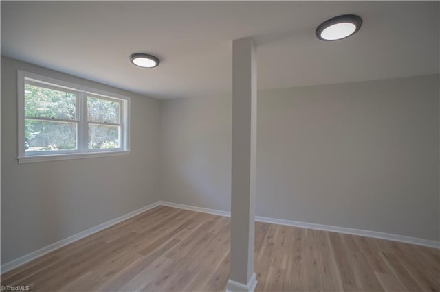 9048 Jefferson Woods Dr, King, NC 27045 - below grade area with light wood finished floors and baseboards
