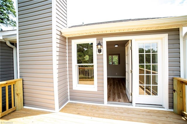9048 Jefferson Woods Dr, King, NC 27045 - doorway to property with a deck