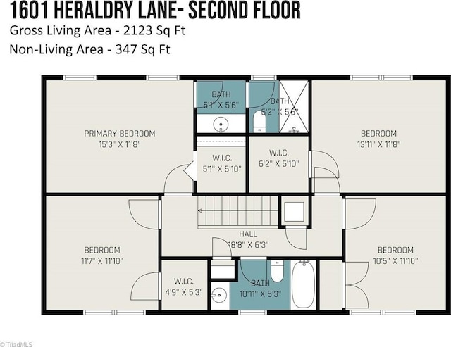 1601 Heraldry Ln, Greensboro, NC 27455 - view of home floor plan