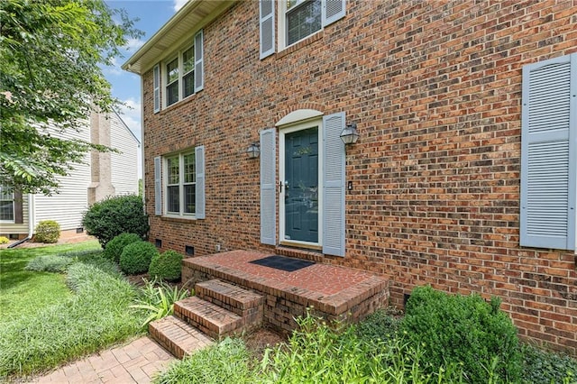 1601 Heraldry Ln, Greensboro, NC 27455 - doorway to property featuring brick siding