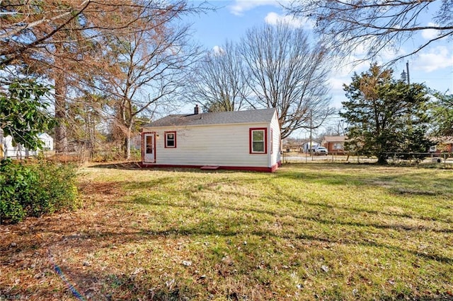 exterior space with a lawn