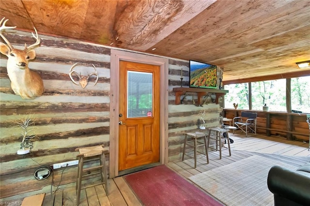 140 Blue Heron Ln, Wilkesboro, NC 28697 - doorway to property with a wooden deck