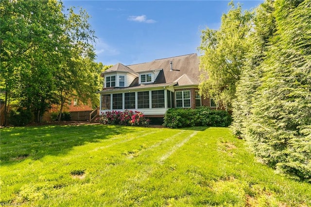6122 Olde Fields Way, Pfafftown, NC 27040 - back of property featuring a sunroom