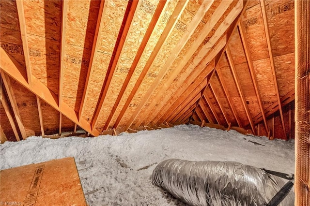 view of attic