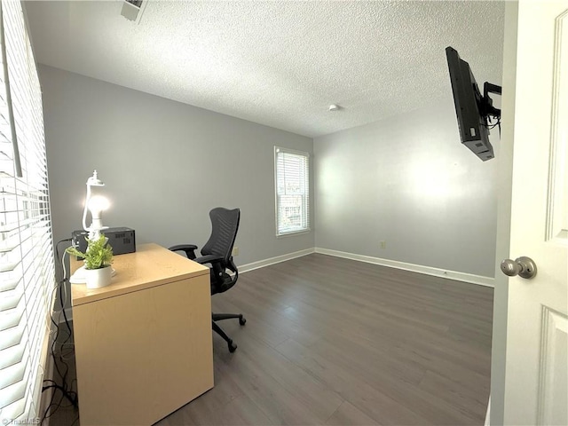 12 Cedar Knoll Ct Unit 12, Greensboro, NC 27407 - office area with dark wood-type flooring and a textured ceiling