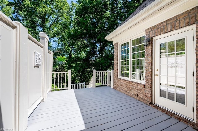 view of wooden deck