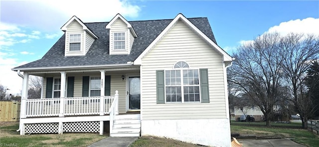 view of front of property with covered porch