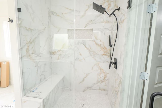 3799 Peony Way, Clemmons, NC 27012 - bathroom with a marble finish shower