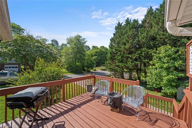 4012 Clarendon Ave, Winston-Salem, NC 27106 - wooden deck featuring area for grilling