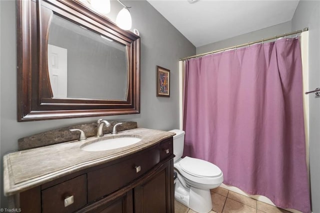 4012 Clarendon Ave, Winston-Salem, NC 27106 - full bath featuring vanity, tile patterned floors, and curtained shower