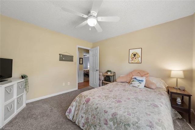 4012 Clarendon Ave, Winston-Salem, NC 27106 - carpeted bedroom featuring a textured ceiling and a ceiling fan