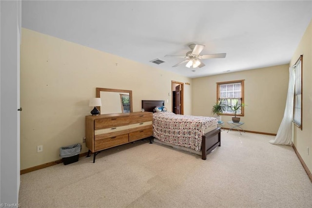 4012 Clarendon Ave, Winston-Salem, NC 27106 - bedroom featuring light colored carpet and a ceiling fan