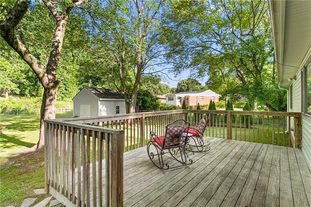2909 Shamrock Dr, Greensboro, NC 27408 - wooden deck with a lawn